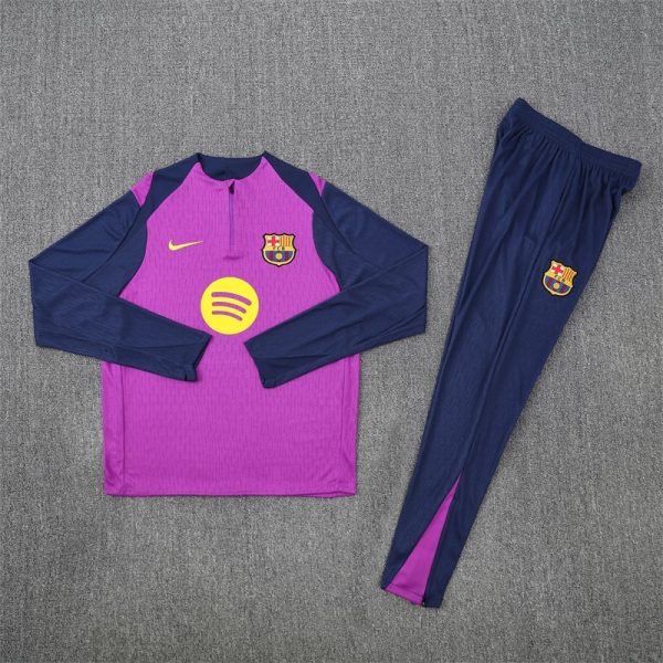 25/26 Fc Barcelona Pink Half Zipper Tracksuit - Image 2