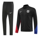 24-25 Fc Barcelona Black Full Zipper Tracksuit