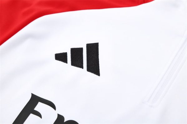 25/26 Arsenal White Half Zipper Tracksuit - Image 5