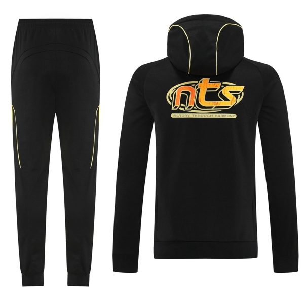 25/26 Arsenal Black Hoodie Tracksuit - Image 7