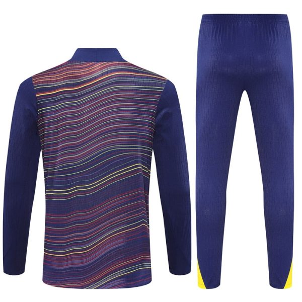 25/26 Fc Barcelona Yellow and Blue Half Zipper Tracksuit - Image 8