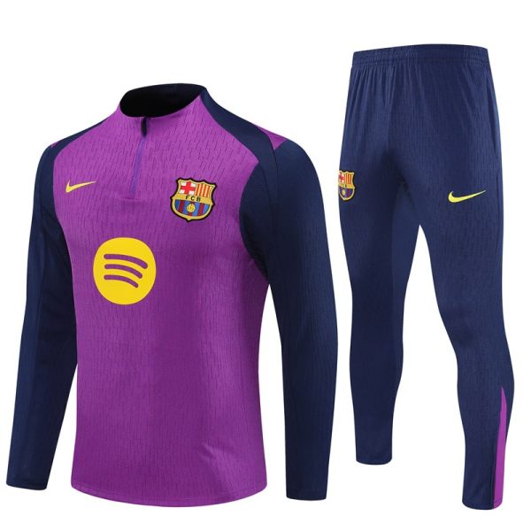 25/26 Fc Barcelona Pink Half Zipper Tracksuit