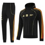 25/26 Arsenal Black Hoodie Tracksuit