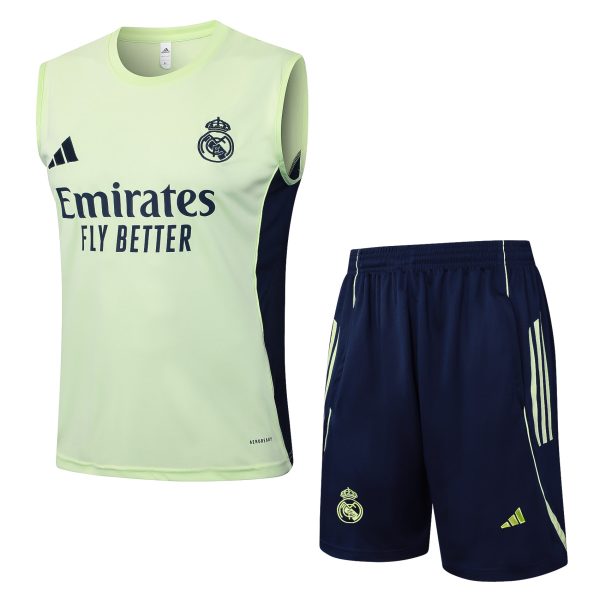 25/26 Real Madrid Light Green Sleeveless Training Set