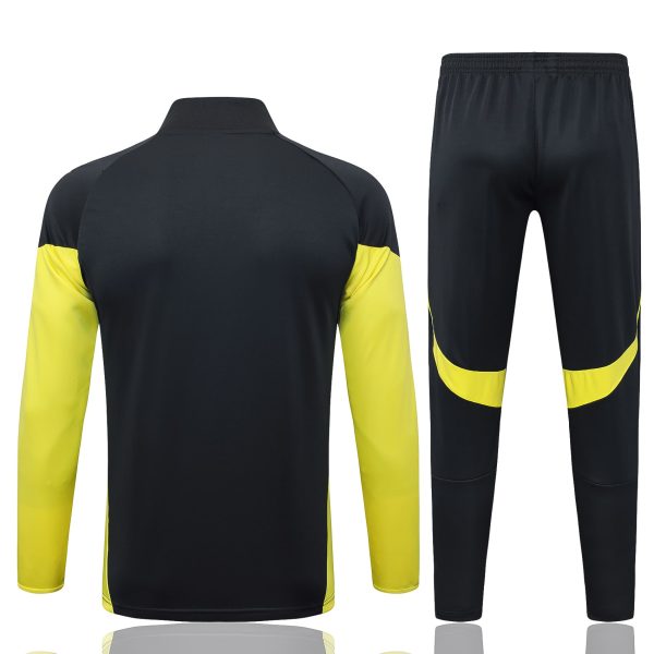 25/26 Real Madrid Dark Gray& Yellow Full Zipper Tracksuit - Image 7