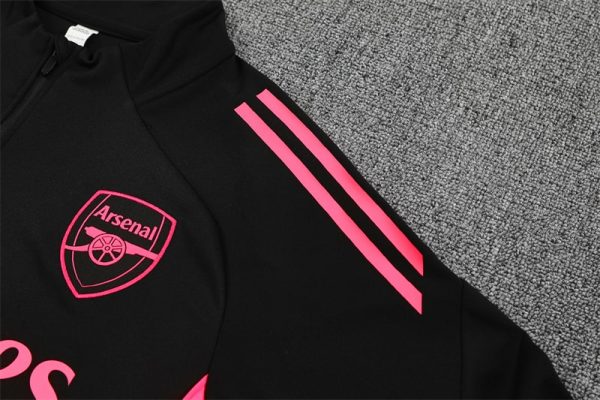 25/26 Arsenal Black Half Zipper Tracksuit - Image 5
