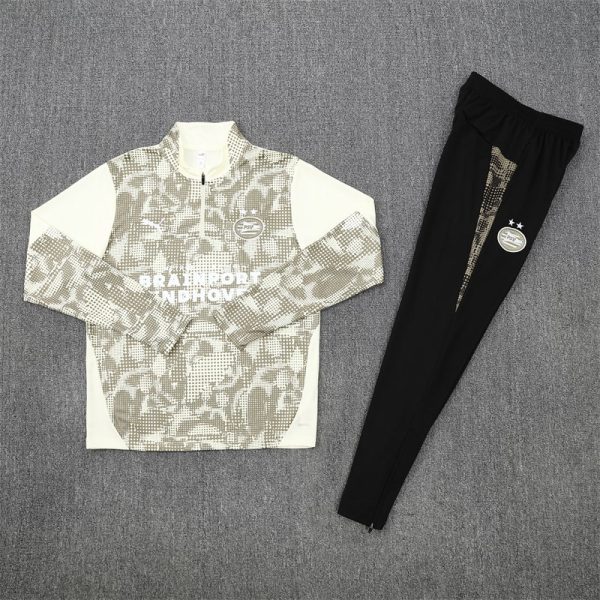 25/26 Eindhoven Light Yellow Half Zipper Tracksuit - Image 2