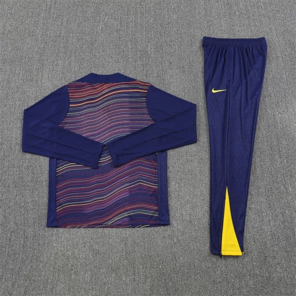 25/26 Fc Barcelona Yellow and Blue Half Zipper Tracksuit - Image 7