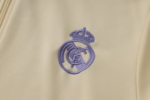 24/25 Real Madrid Apricot Color Full Zipper Tracksuit - Image 6