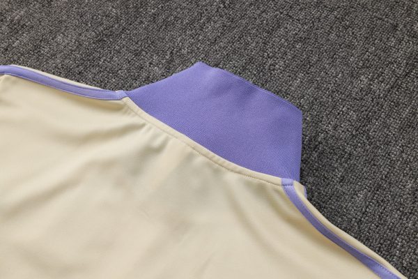 24/25 Real Madrid Apricot Color Full Zipper Tracksuit - Image 7