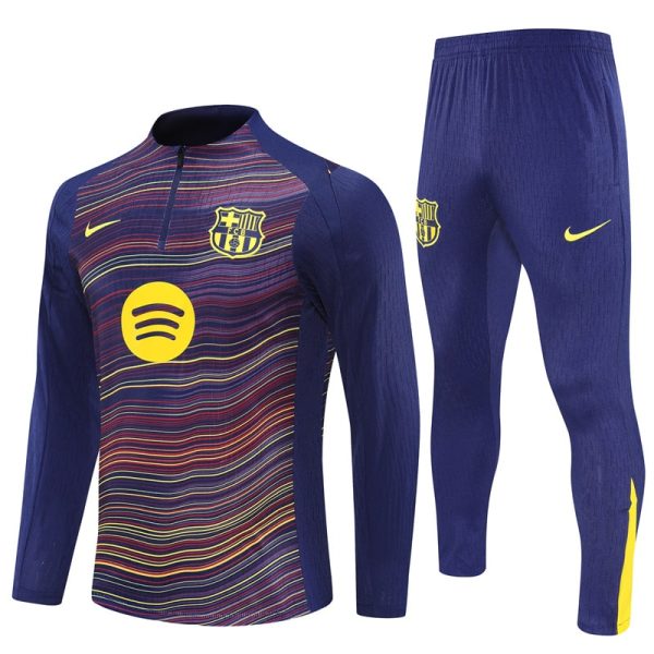 25/26 Fc Barcelona Yellow and Blue Half Zipper Tracksuit