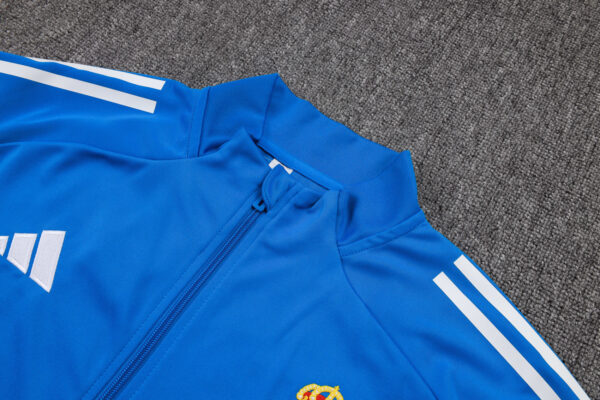 25/26 Real Madrid Blue Full Zipper Tracksuit - Image 3