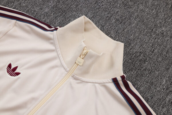 25/26 Ajax Beige Full Zipper Tracksuit - Image 3
