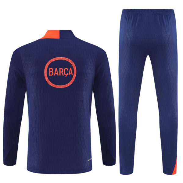 25/26 Barcelona T90 Dark Blue Half Zipper Tracksuit - Image 8