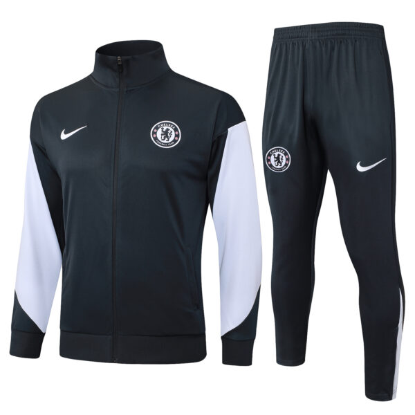 25/26 Chelsea FC Dark Gray Full Zipper Tracksuit