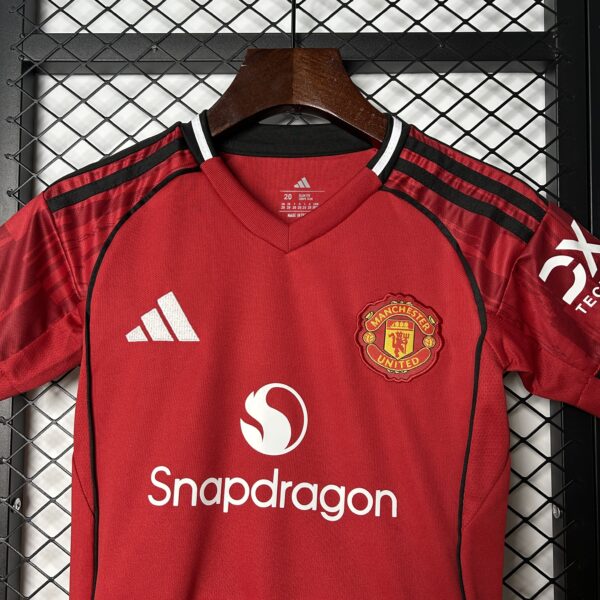 25/26 Mnachester United Home Kids Kit - Image 3
