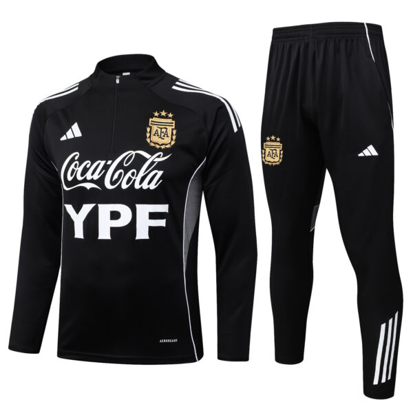 25/26 Argentina Black Half Zipper Tracksuit