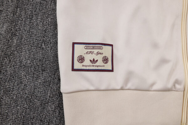 25/26 Ajax Beige Full Zipper Tracksuit - Image 6