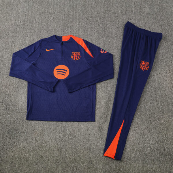 25/26 Barcelona T90 Dark Blue Half Zipper Tracksuit - Image 2