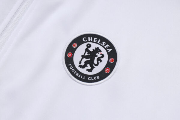 25/26 Chelsea FC White Full Zipper Tracksuit - Image 4