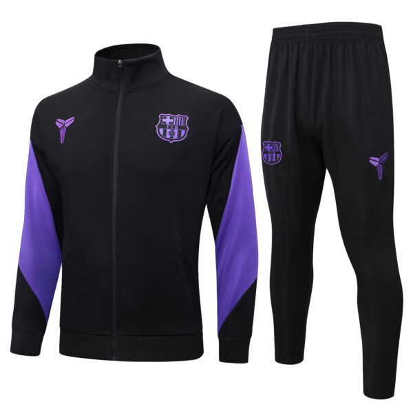 25/26 Fc Barcelona X Cupra Black Full Zipper Tracksuit