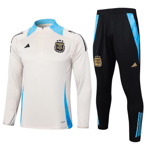 24/25 Argentina Beige Half Zipper Tracksuit