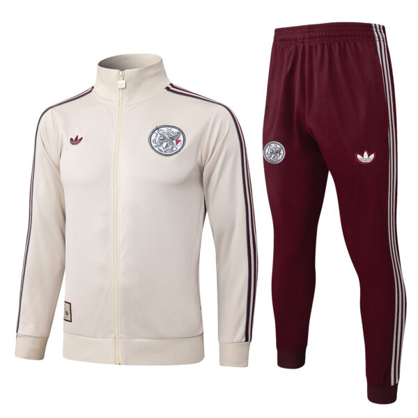 25/26 Ajax Beige Full Zipper Tracksuit