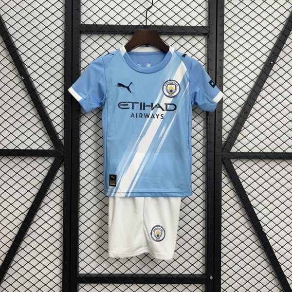 25/26 Manchester City Home Kids Kit - Image 2