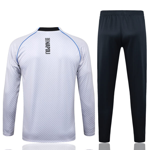25/26 Napoli Light Gray Inkjet Half Zipper Tracksuit - Image 6