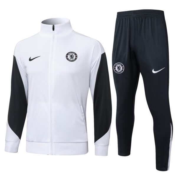 25/26 Chelsea FC White Full Zipper Tracksuit