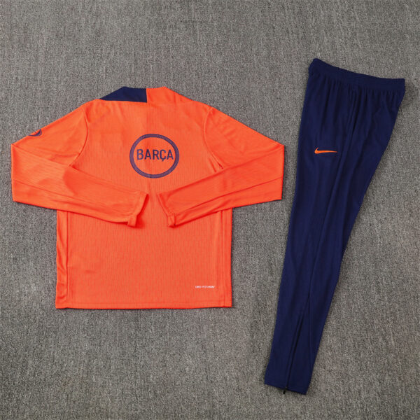 25/26 Barcelona T90 Orange Half Zipper Tracksuit - Image 7