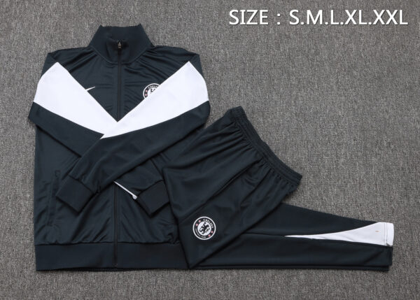 25/26 Chelsea FC Dark Gray Full Zipper Tracksuit - Image 2