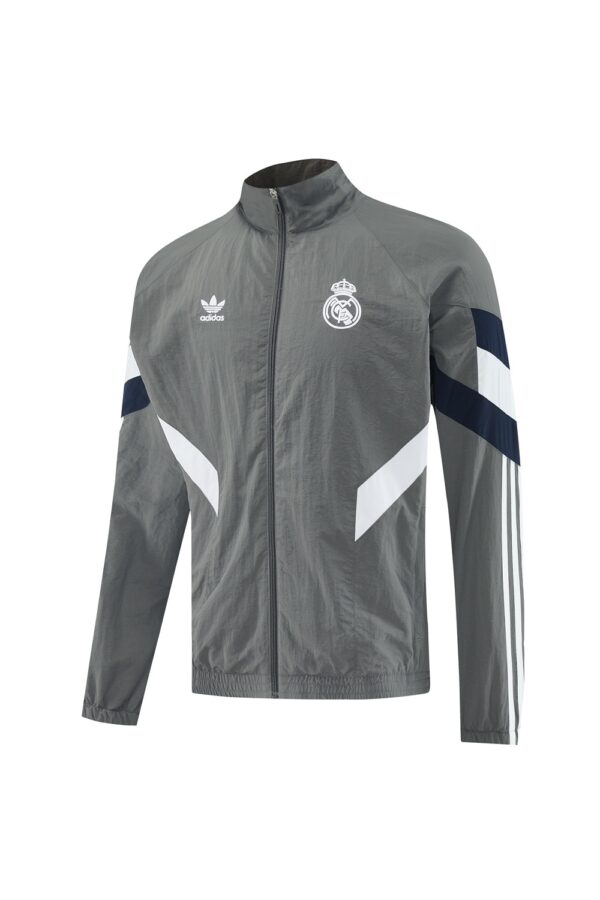 25 Real Madrid Gray Windbreaker