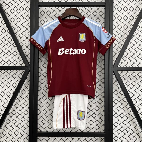 25/26 Aston Villa Home Kids Kit - Image 2