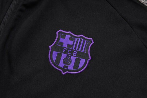 25/26 Fc Barcelona X Cupra Black Full Zipper Tracksuit - Image 3