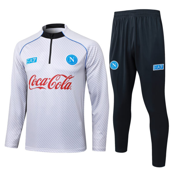 25/26 Napoli Light Gray Inkjet Half Zipper Tracksuit