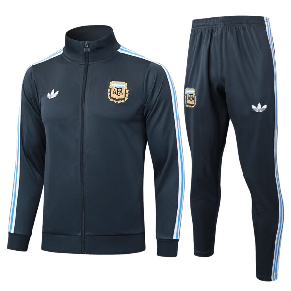 25/26 Argentina Dark Gray Full Zipper Tracksuit