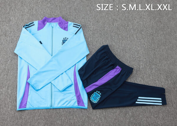 24/25 Argentina Light Blue Full Zipper Tracksuit - Image 2
