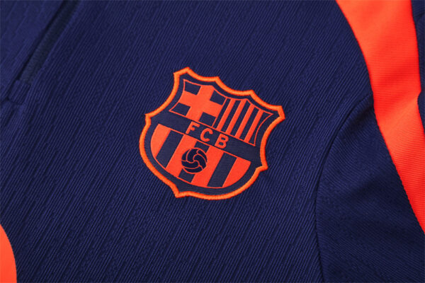 25/26 Barcelona T90 Dark Blue Half Zipper Tracksuit - Image 5