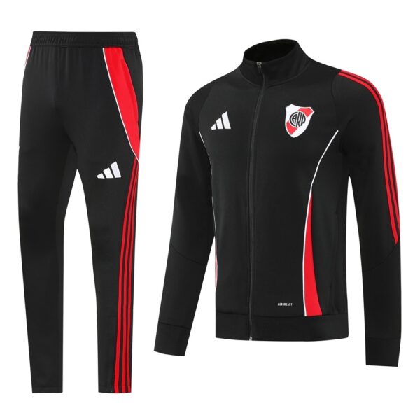 25/26 River Plate Black Full Zipper Tracksuit
