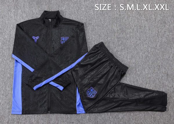 25/26 Fc Barcelona Labasa Black Full Zipper Tracksuit - Image 2