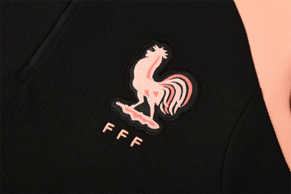 25/26 France Black Half Zipper Tracksuit - Image 4