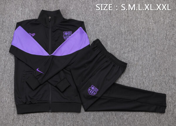 25/26 Fc Barcelona X Cupra Black Full Zipper Tracksuit - Image 2