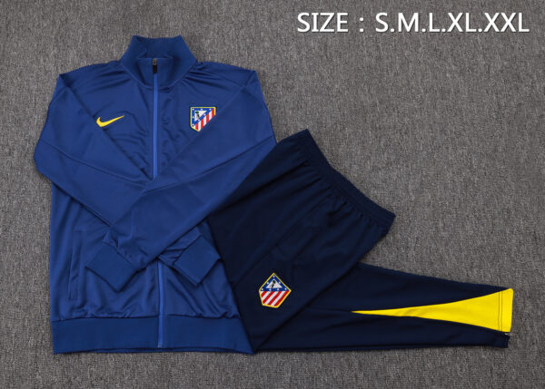25/26 Atletico Madrid Blue Full Zipper Tracksuit - Image 2