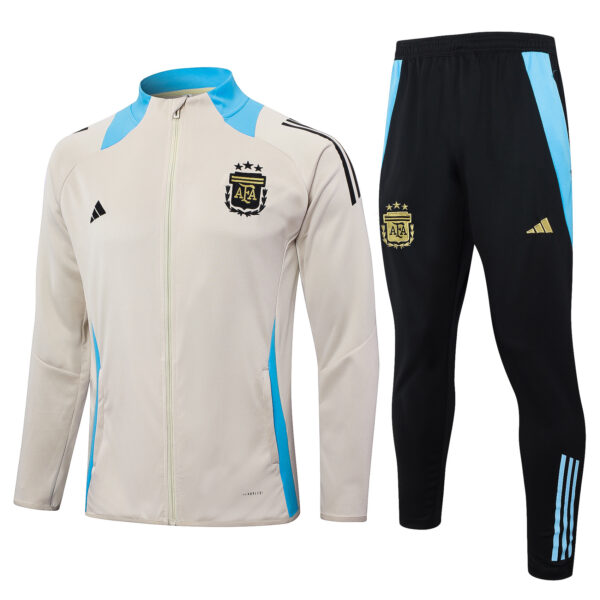 24/25 Argentina Beige Full Zipper Tracksuit