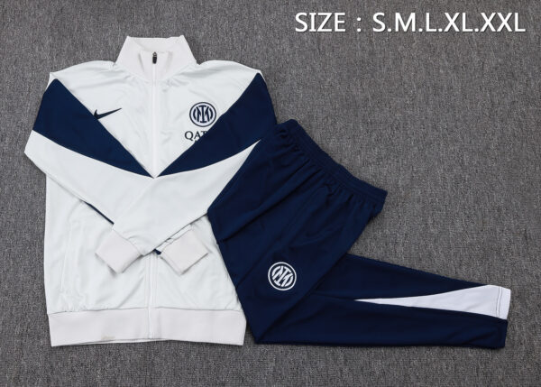 25/26 Inter Milan OFF White Full Zipper Tracksuit - Image 2