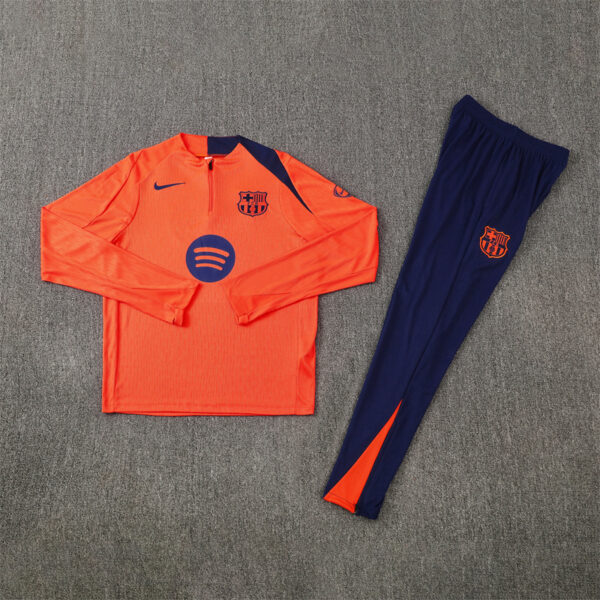 25/26 Barcelona T90 Orange Half Zipper Tracksuit - Image 2