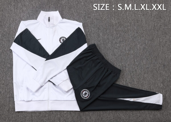 25/26 Chelsea FC White Full Zipper Tracksuit - Image 2