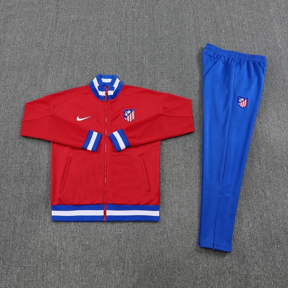 25/26 Atletico Madrid Red Full Zipper Tracksuit - Image 2