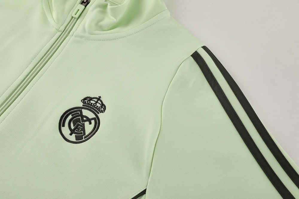 25/26 Real Madrid Light Green Full Zipper Tracksuit - Image 4